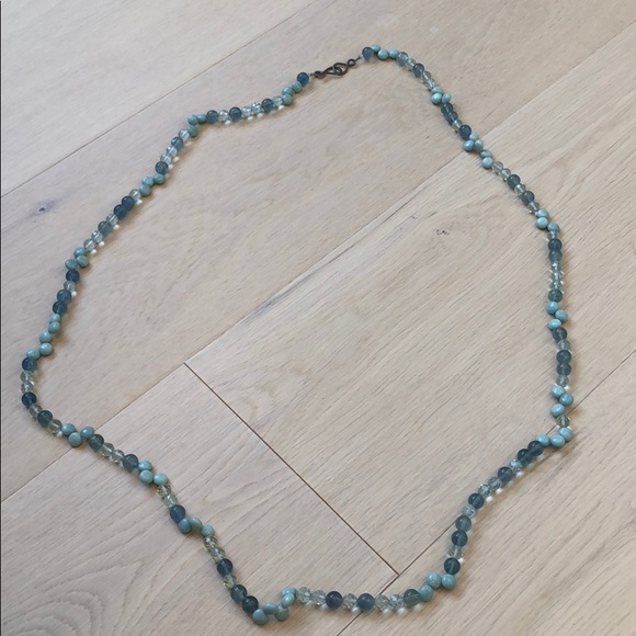 Henri Bendel style long glass bead necklace - Picture 3 of 8